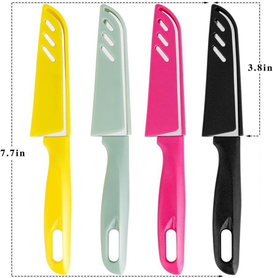 Ultra Sharp 8-Piece Paring Knife Set with Ergonomic Handles & Sheaths