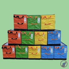 (12) AMAZON COURIER LARGE DELIVERY STORAGE BAGS 28x24x20 MIX LOT OF 12 TOTES