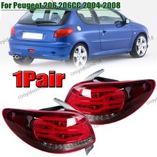 Lhrh For Peugeot 206 206cc 2004 2005-2008 Bumper Tail Light Led Rear Brake Lamp