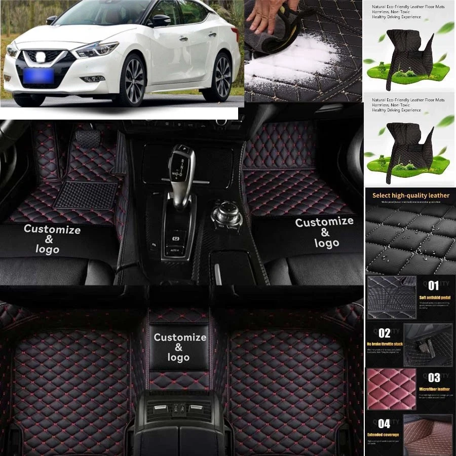 For Nissan Maxima Car Floor Mats Luxury Waterproof Liners Carpets Cargo Custom Foto 4 de 4