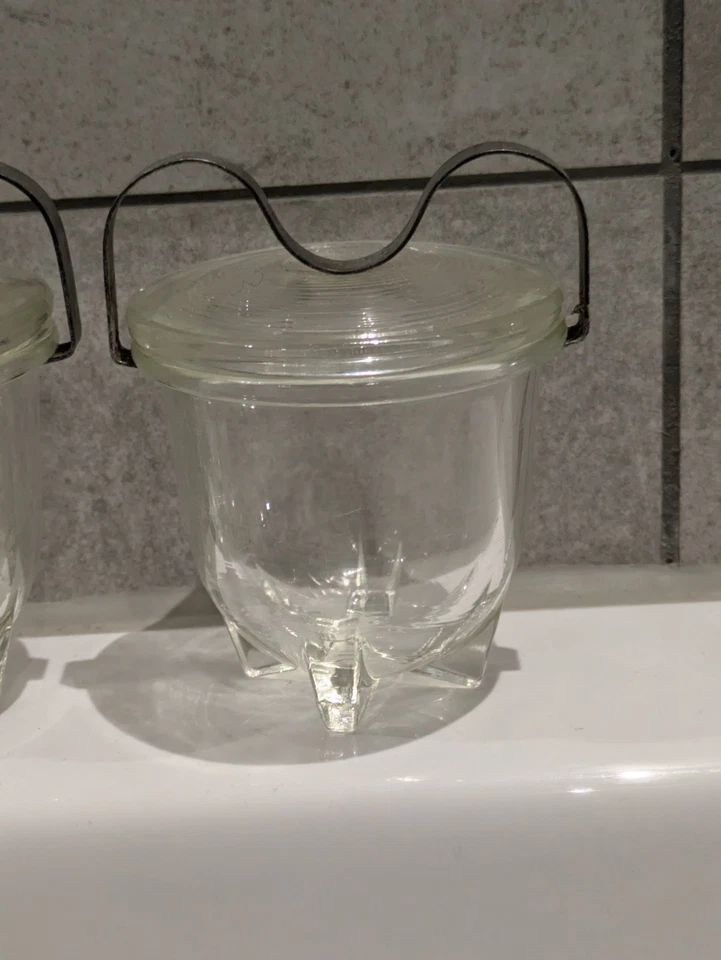 4 Wilhelm Wagenfeld Bauhaus Design Eierkocher Jenaer Glas Schott & Gen + Spange - Bild 3 von 4