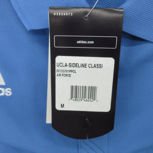 UCLA Shirt Mens Medium NCAA Basketball Adidas Sideline Polo Air Force Classic - Picture 9 of 15