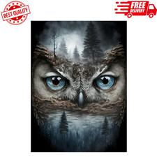 Diamond Painting Kits for Adults, Owl 5D DIY Diamond Art Kits Full Drill Diam...