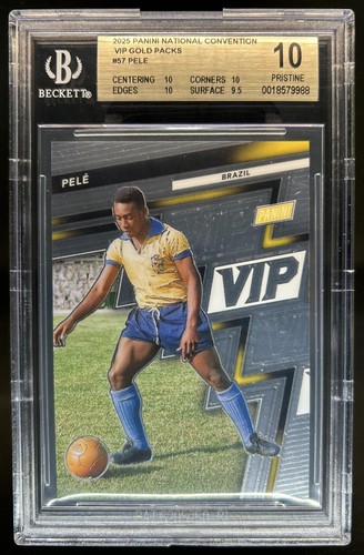 2025 Panini NSCC VIP Gold Packs Pele #57 BGS 10 Pristine