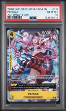 2026 ONE PIECE OP14-EB04-THE AZURE SEA'S SEVEN ALTERNATE ART 111 PERONA PSA 10