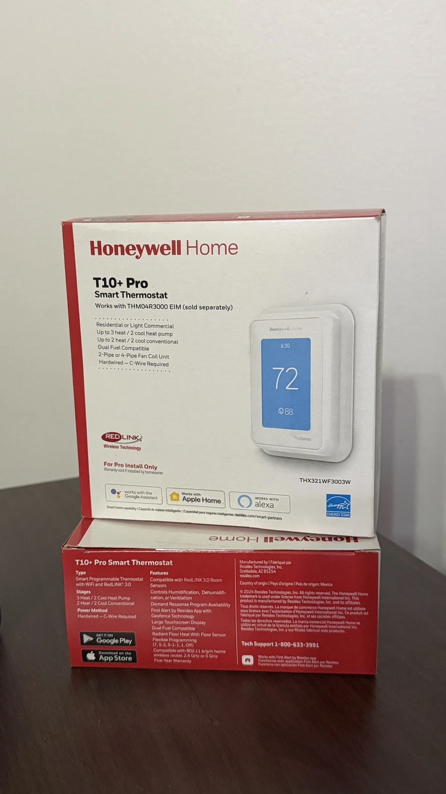 Honeywell Home T10+ pro Smart Thermostat THX321WF3003W RedLINK WiFi Not Sensor
