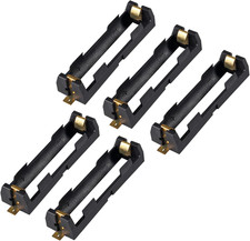 5Pcs 18650 Battery Holder 1 Slot 3.7V 18650 Battery Clip Holder Box Storage Case