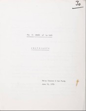 Le Mans Original Movie Script Starring STEVE McQUEEN (2 scripts + call sheet)