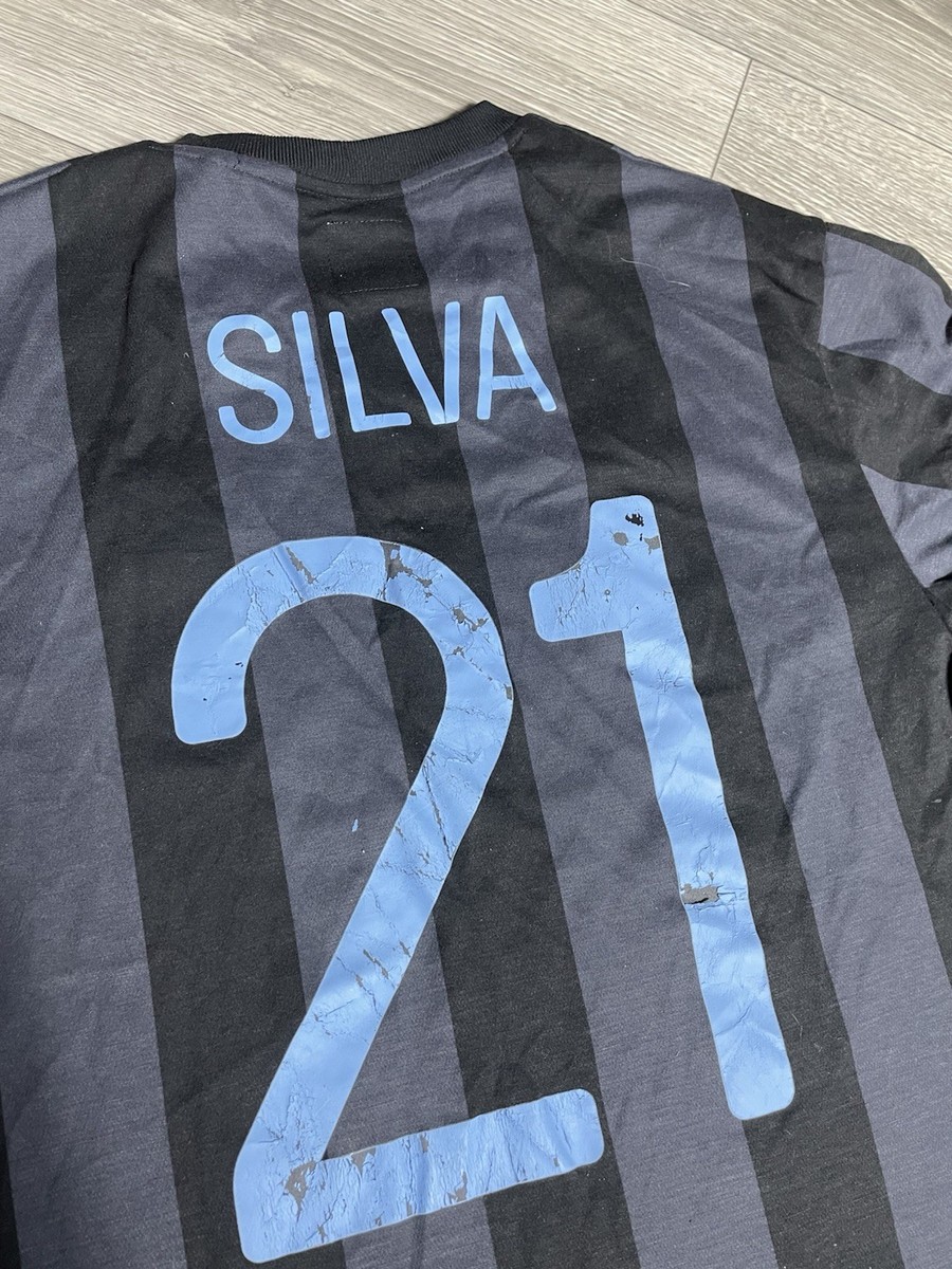 Manchester City 2012/13 #21 SILVA Men's Size 42 Jersey Football