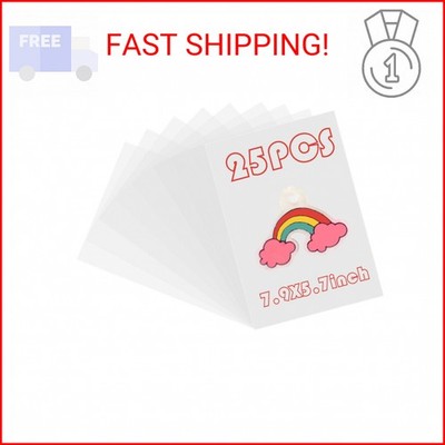 Hslordge 25-Pack Shrink Plastic Sheets,Shrinky Dink Sheets,Frosted Shrink Paper