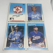 1987 FLEER BASEBALL BOX BOTTOM GEORGE BRETT/KIRBY PUCKETT/BARFIELD/RED SOX