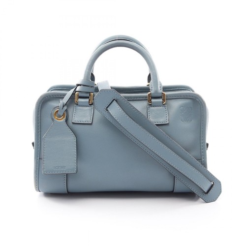 Loewe LOEWE Amazona23 2WAY Handbag Bag Leather Ladies Blue Used