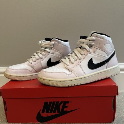 Nike Air Jordan 1 Mid Barely Rose US Women's Size 8.5 Shoes | Authentic w/ Box