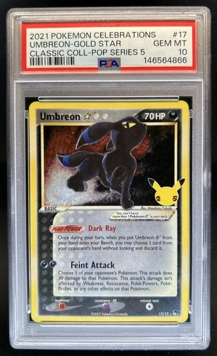 2021 Pokemon SWSH Celebrations Umbreon Classic Collection #17/17 PSA 10 GEM MINT