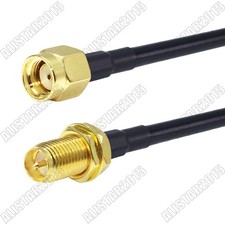 RP-SMA Male to RP-SMA Jack Female Pigtail Cable RG58 80cm 31" For Wifi Antenna