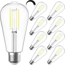SHINESTAR Dimmable Edison Bulbs, 6W, 8 Count (Pack of 1), 4000k Daylight 