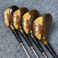 Arnold Palmer Persimmon Woods 1 2 3 5 Driver Brassie Spoon Baffy Golf Set RH
