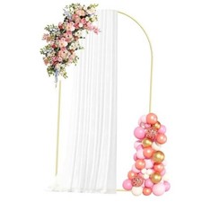 Metal Arch Backdrop Stand, Gold Balloon Arch Frame for Wedding Party  7.2FT