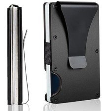 The Ridge Style Titanium Wallet with Money Clip or Cash Strap - RFID Blocking