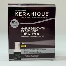 Keranique Hair Regrowth Treatment For Women 2% Minoxidil 3 Month Supply NEW
