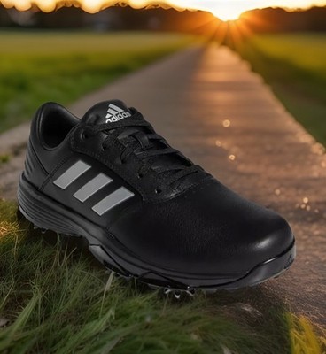Adidas 360 Bounce Spiked PGA Golf Tour Shoes Black Silver Mens 8.5 New