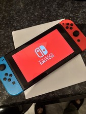 Nintendo Switch Neon Red and Blue + 128GB SD card 