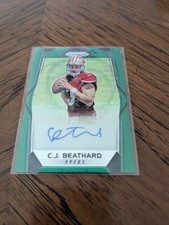 2017 Panini Prizm Rookie Green Prizm CJ Beathard #RA-CJ Auto MT