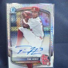 Topps 2024 Bowman Chrome Tink Hence #BMA-TH Autograph Prospect Cardinals Card