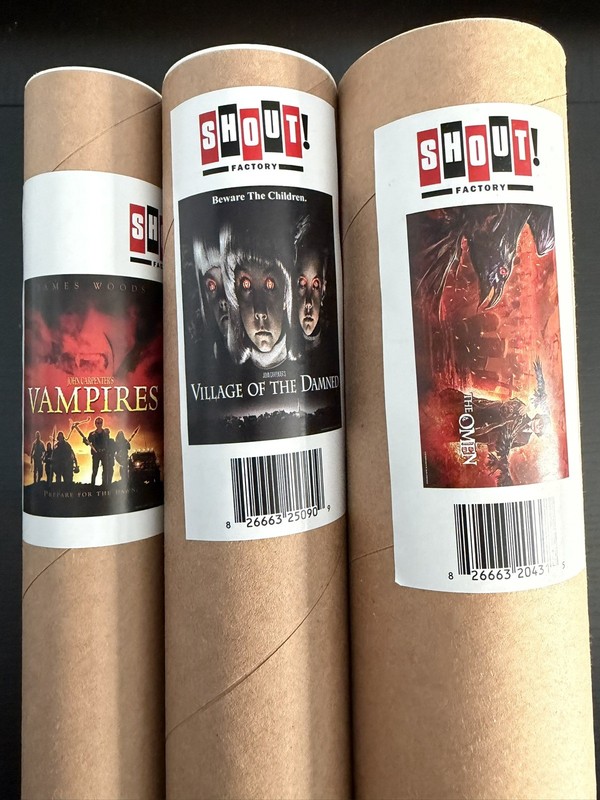 3 Scream Shout Factory Poster - Vampires 1998 - Omen 1976 Village of Damned 1995