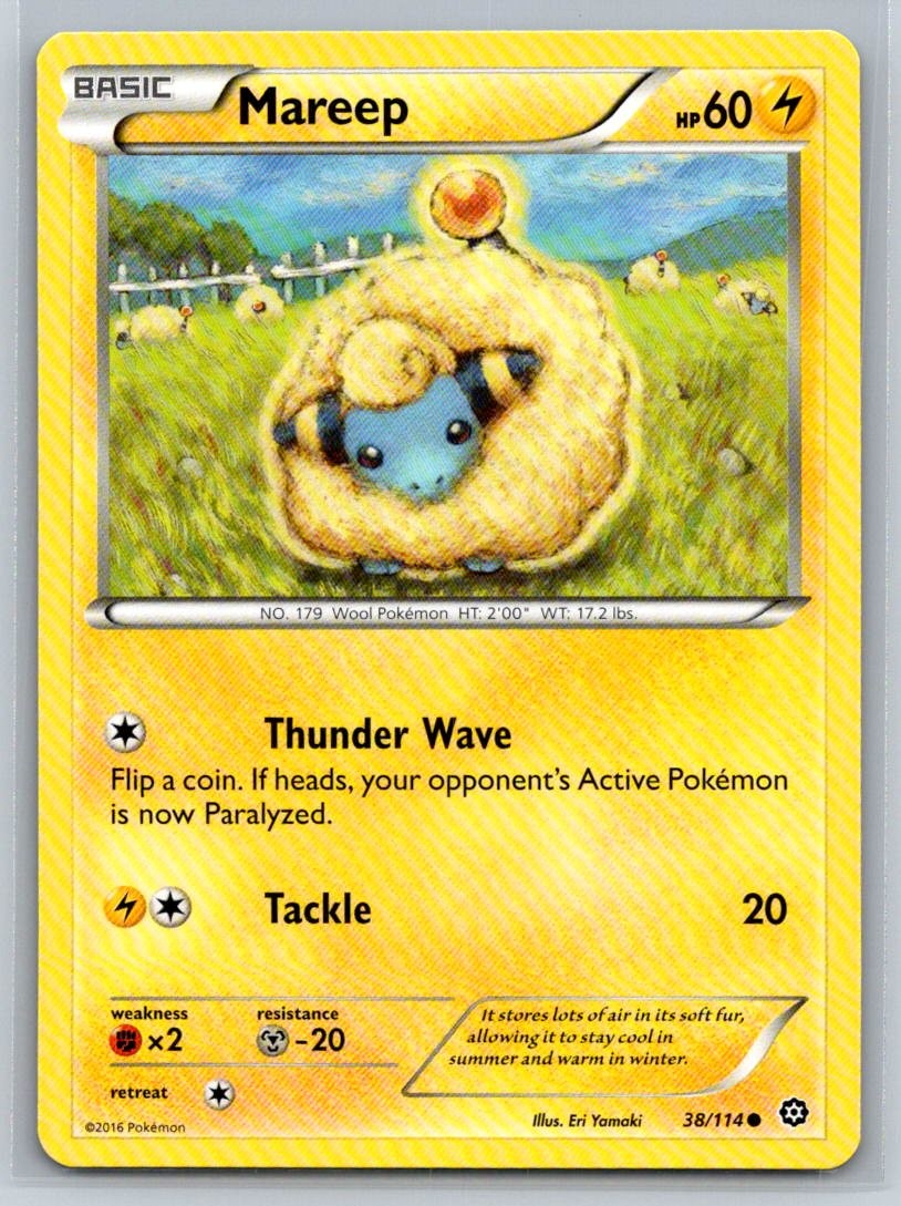 Mareep #38/114 XY - Steam Siege Common - Pokemon Cards E14