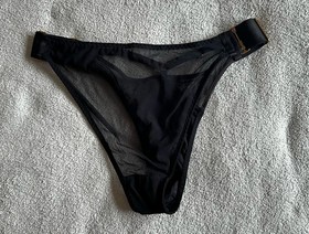 bordelle nara mesh-panelled bikini, black, size S