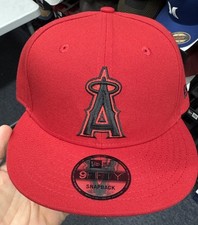 New Era Los Angeles Anaheim Angels 9Fifty Snapback Kappe Rot Schwarz A Logo