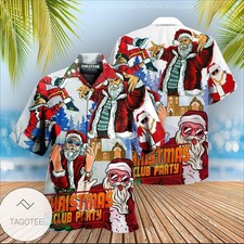 Christmas Santa Dances Like A Star Edition Hawaiian Shirt For Men