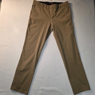 DOCKERS Mens 36/34 Khaki Pants City Tech Trouser Straight Fit Smart 360 