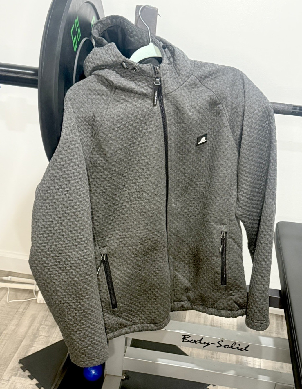 New Balance Dark Gray Full Zip Mens Jacket Sz Small with Zip Pockets