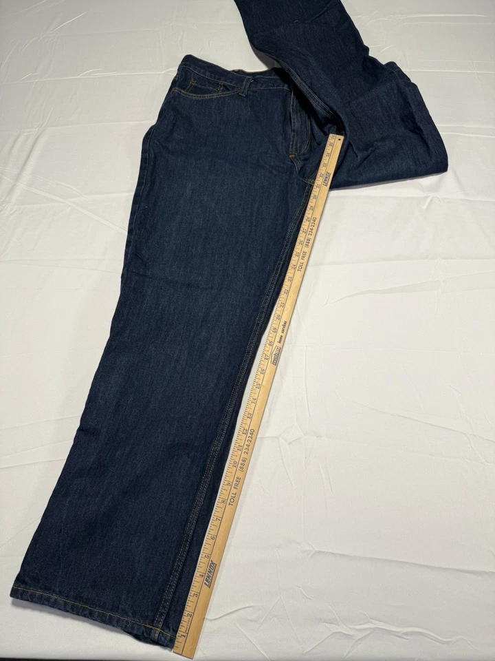 Pantalones de mezclilla para hombre John B Stetson talla 40x32 pierna recta n.º 1520 azul lavado medio Foto 4 de 4