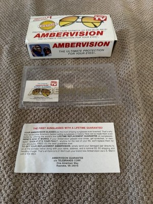 Vintage AmberVision Sunglasses Driving Advertisement W/Packaging BOX ONLY