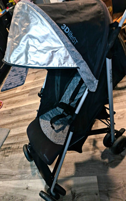 Summer 3DliteST Lightweight Single Stroller Black/Gray Canopy Basket Harness