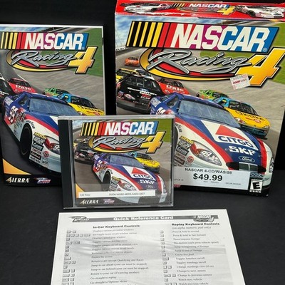NASCAR Racing 4 Big Box PC CD-ROM 2001 Complete! Sierra