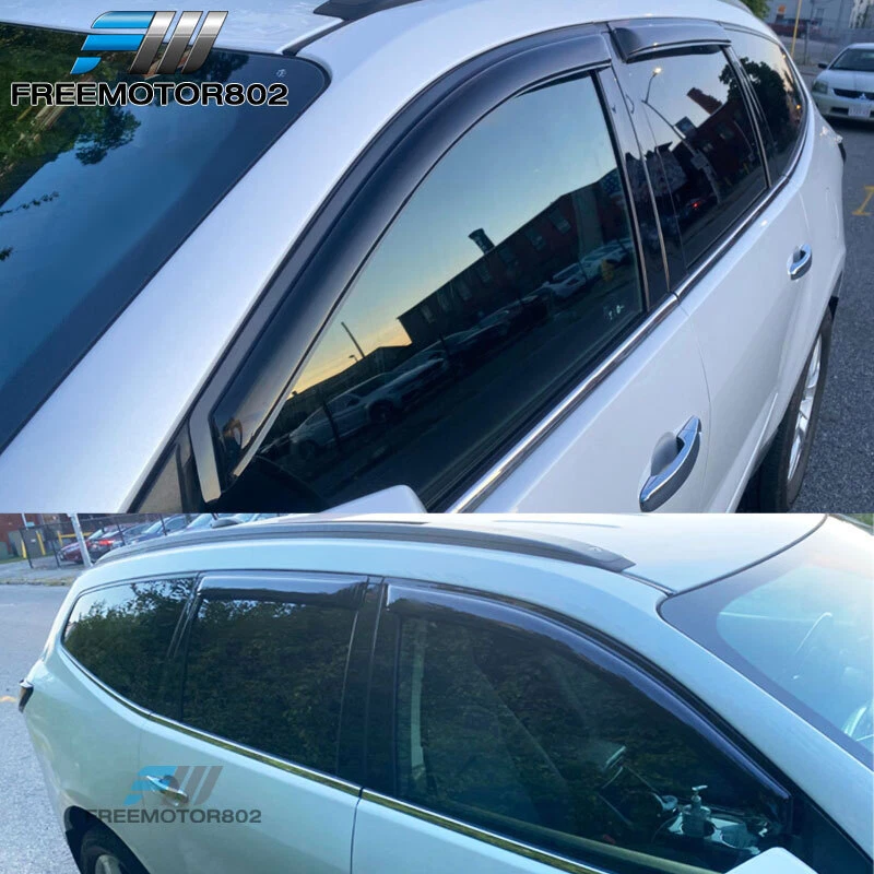 Se adapta a viseras de ventana transversales Chevy 09-17 deflector protector solar de lluvia Foto 2 de 4