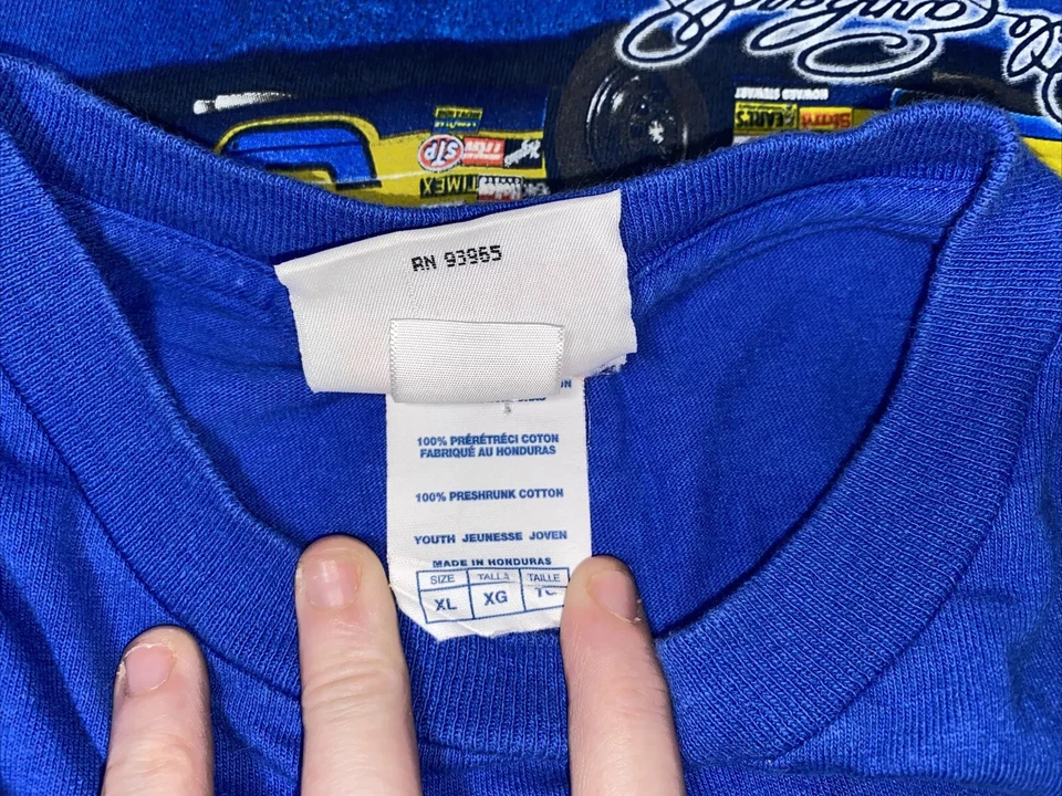 Camiseta para niños XL Daytona 2 de julio de 2010 - azul, Dale Earnhardt Foto 3 de 4