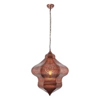 Endon Heran Pendant 1x 40w Aged Copper Effect Plate Endon Heran Pendant 1x 40w Aged Copper Effect Plate