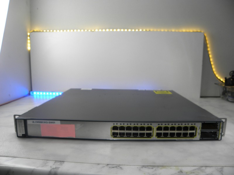 CISCO 3750 Switch 24 Port Gigabit 2 10GbE X2 Managed WS-C3750E-24TD-S NETWORK G8