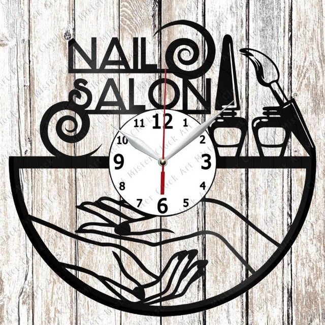 Nail Salon Vinyl Wall Clock Made Of Vinyl Record Original gift 2043 eBay