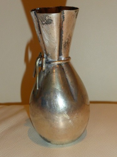 c.1930 JARRÓN DE PLATA ITALIANO 800 CON ARCO - 85 GRAMOS - MARTILLAZO MUY RARO Y MARCA S - Imagen 3 de 4