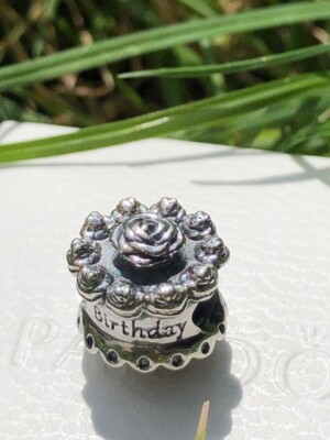 Happy Birthday Cake Pandora Charm Sterling Silver Happy Birthday - Main Image