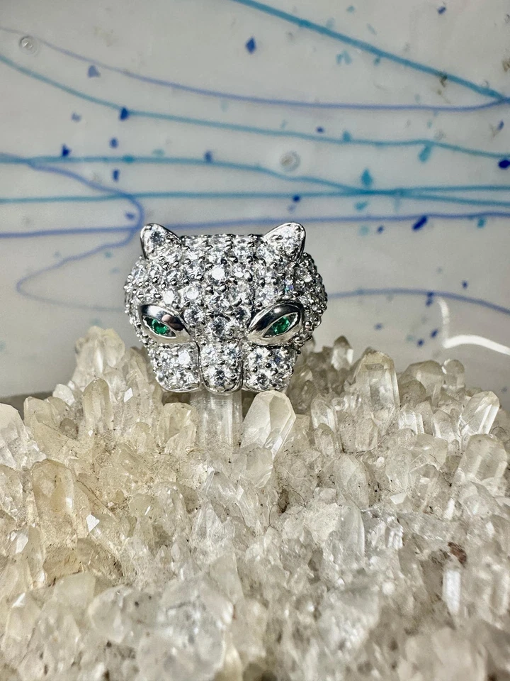 猫戒指 Sonia Bitton 尺寸 8.75 Big Cat 纯银女式 — 第 4/4 张图片