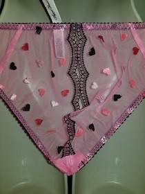 Agent Provocateur Conny Ouvert pink with hearts size AP 3 Medium NWT