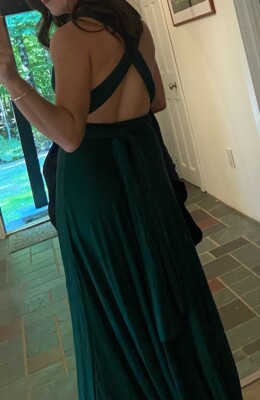 Green Dress Lulus Multiway Dress Truly A Fantasy Light Sage Green Satin  Convertible Maxi Dress