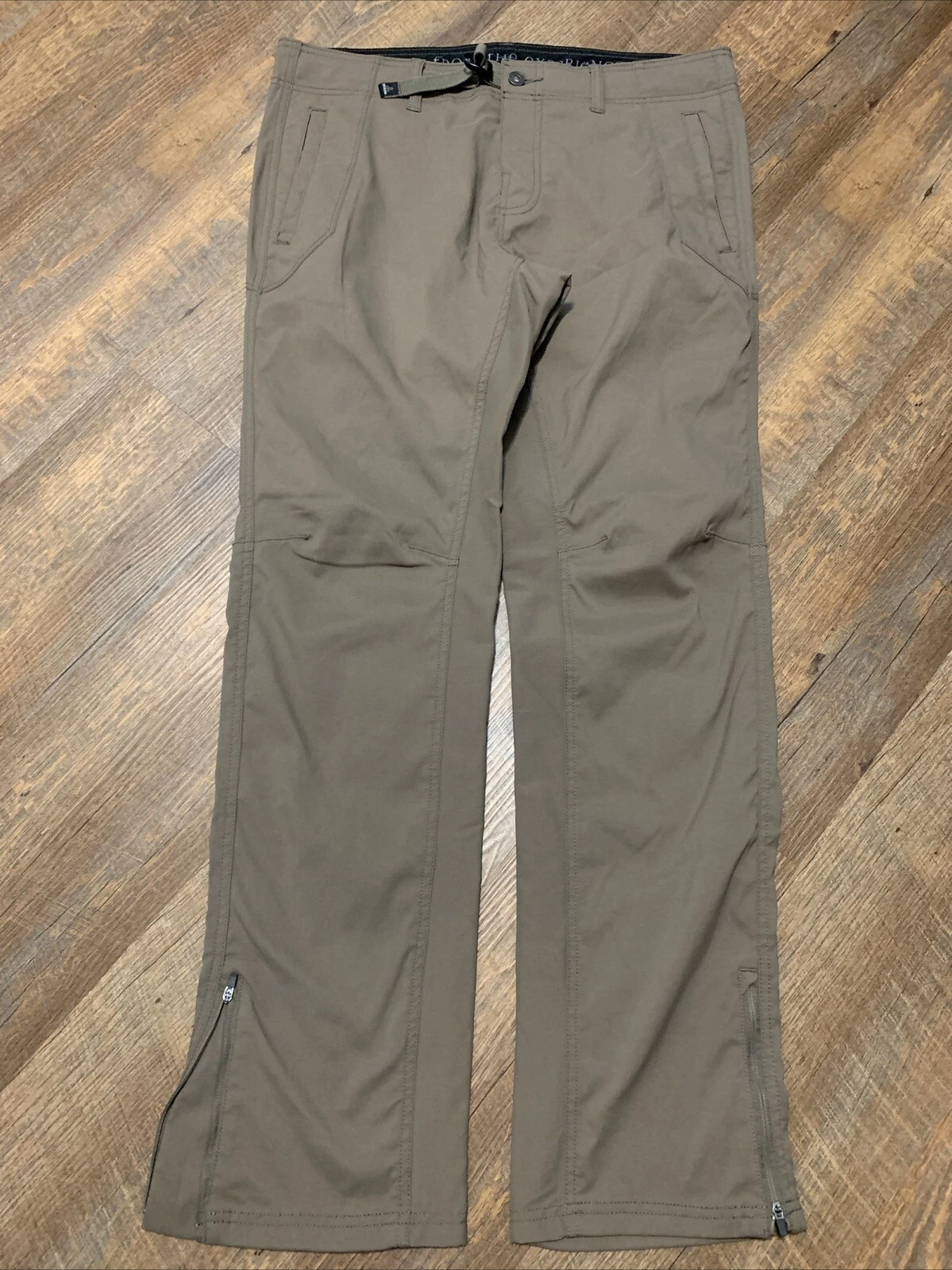 Prana Pants Mens 35x32 Slim Tech Performance Belted Nylon Outdoor Climbing Wyatt